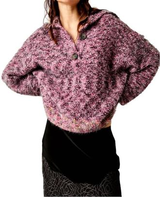 Free People Stellar Pullover Top In Shocking Pink