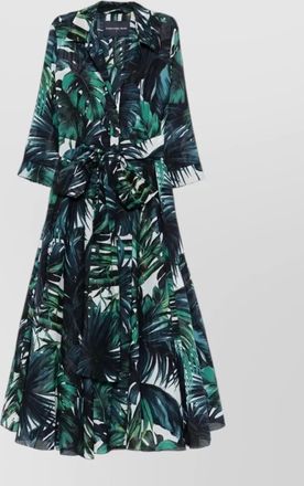 Samantha Sung printed tie-detail shirt maxi dress
