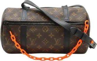 Louis Vuitton Pre-owned Mini Polochon Monogram 2way Schoudertas - Dames - Vintage Schoudertas - Bruin - ONE Size - Vintage