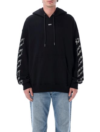 Off-white Chain Arrow Skate Cotton Hoodie