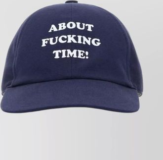 Stella McCartney cotton slogan-print baseball cap