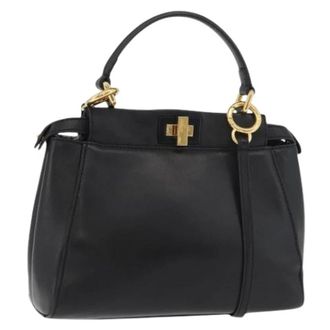 Fendi Pre-owned Handbags, female, Black, Size: ONE SIZE Pre-owned Vintage Hand Bag