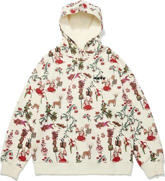 Li-Ning (WMNS) Li-Ning Rijindoujin All-Over Print Hoodie Beige AWDT056-7