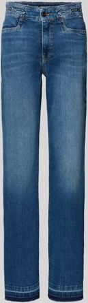 Marc Cain Jeans mit Eingrifftaschen in Bleu Melange, Gr&ouml;&szlig;e 34