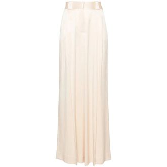 Blaz&eacute; Milano Dames, Broeken, Beige, Maat: XS Satijn