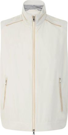 Paul & Shark Hoge kraag rits bodywarmer - Heren - Bodywarmers - Beige - L - Katoen - Jassen