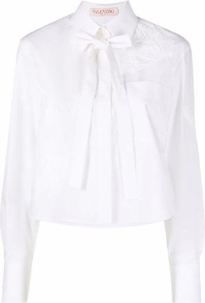Valentino Garavani Applique Cropped Shirt