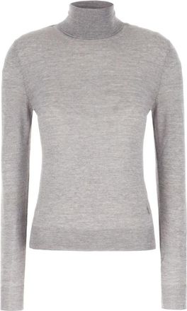 Saint Laurent Cassandre Turtleneck Sweater - Dames - Coltruien - Grijs - S - Wol - Truien & Vesten