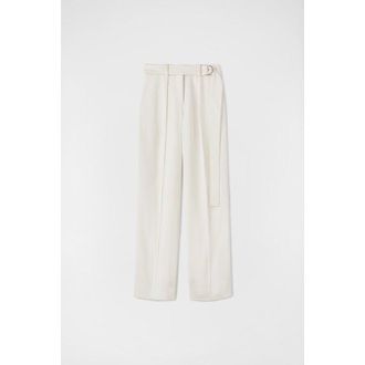 Jil Sander Off White Belted Trousers, Size 36