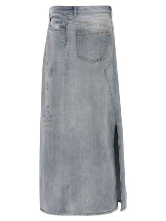 Maison Margiela Asymmetrical Construction Denim Skirt - Blue