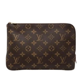 Louis Vuitton Pre-owned Clutches, female, Brown, Size: ONE SIZE Pre-owned Etui Voyag