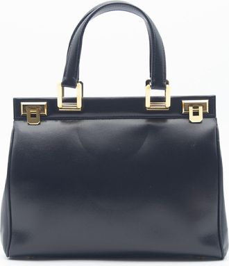 Gucci Dark Navy Leather Tote Bag (Pre-Owned)