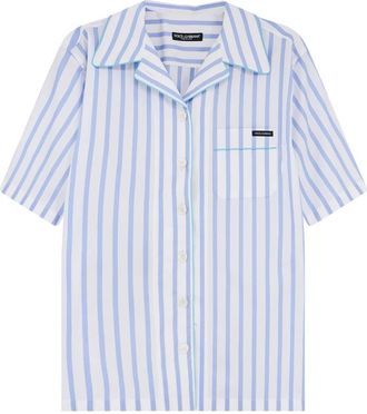 Dolce & Gabbana Gestreepte Poplin Overhemd - Dames - Overhemden - Veelkleurig - 2XS - Katoen - Overhemden