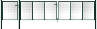 vidaXL Puerta De Jard&iacute;n De Acero Verde 500x100 Cm