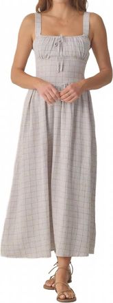 Rylee + Cru Primrose Midi Dress In Light Blue Plaid