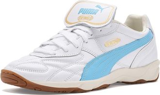 Puma King Indoor Shoes Mens Shoes White/Vibrant Blue : 10.5 D - Medium, Leather