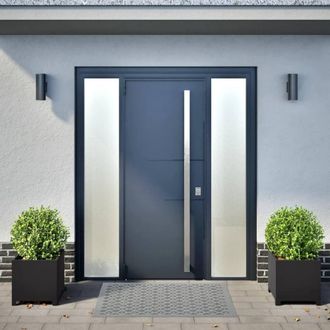 Berkfield Home Garden Planters 2 pcs Black 40x40x40 cm Steel | Size: 40 x 40 x 40 cm