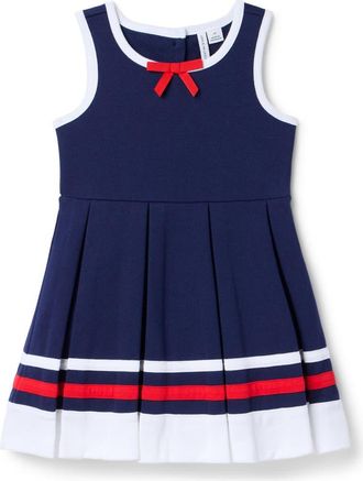 Janie and Jack Trimmed Ponte Dress in Blue at Nordstrom, Size 12-18M