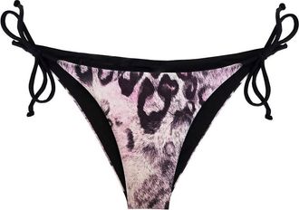 Tigerlily Womens Reversible Cheetah Bikini Bottom In Purple/black