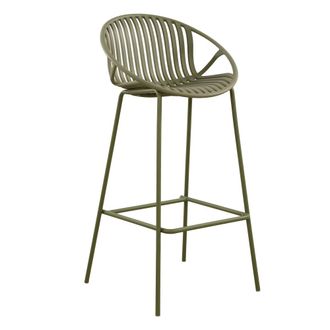 Kenay Home Taburete polipropileno y metal verde 50,5 x 99,5 cm