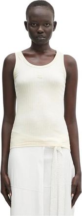 Wales Bonner Groove Tank Top - Dames - Tops zonder mouwen - Beige - S - Katoen - Tops