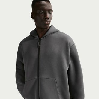Nike Mens Tech Fleece Full-Zip Hoodie in Grey | IF1319-060