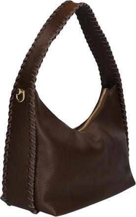 Notre-V Tassen, Dames, Bruin, ONE Size, Leer, Iris Classic Grain Schoudertas