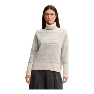 Joop Relaxed Silhouette Jumper - Dames - Coltruien - Beige - XL - Wol - Truien & Vesten