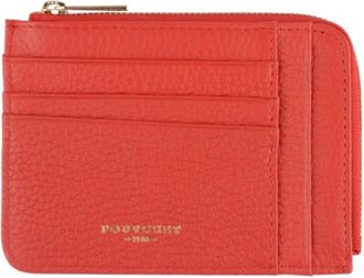 Pourchet Club Flat Card Wallet - Dames - Portefeuilles - Rood - ONE Size - Leer - Accessoires