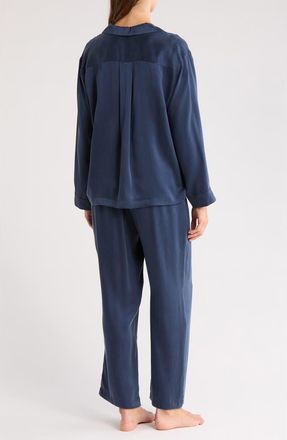 Lunya Washable Silk Pajamas in Deep Blue at Nordstrom, Size X-Large
