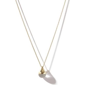 Otiumberg 14kt Gold Vermeil Stilla Quartz Necklace in Yellow Toned Gold at Nordstrom