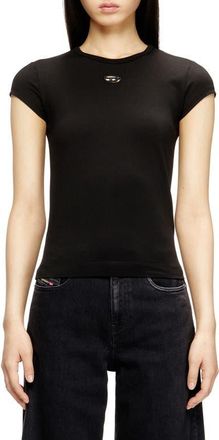 Diesel T-Angie-OD Embroidered Oval D Cutout T-Shirt in Deep/black at Nordstrom, Size Xx-Small