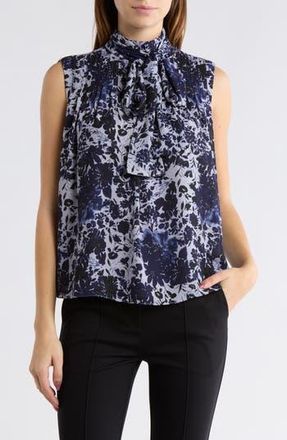 Derek Lam Allie Sleeveless Bow Top in Denim Blue Multi at Nordstrom Rack, Size 12