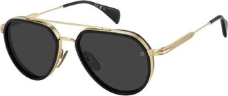 Eyewear by David Beckham 1226/G/S Rhl(2K) Aviator Zonnebril - Heren - Zonnebrillen - Geel - 57 MM - Accessoires