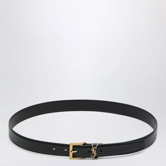 Saint Laurent Cintura CASSANDRE VADIM nera in pelle liscia