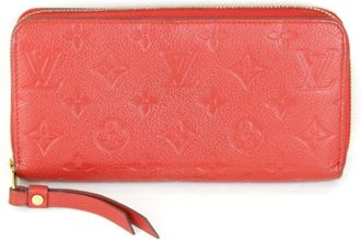 Louis Vuitton Monogram Empreinte Red Color Monogram Empreinte Long Wallet (Bi-Fold) (Pre-Owned)
