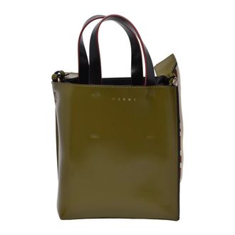 Marni Tassen, Dames, Groen, ONE Size, Leer, Tracolla Bag