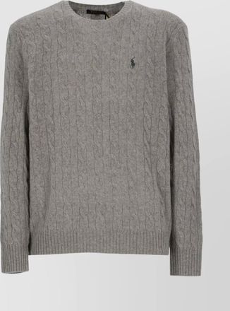 Ralph Lauren cashmere wool cable knit crewneck sweater