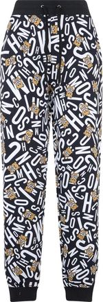 Moschino Moderne Sportbroek met Grafische Print - Dames - Sweatpants - Veelkleurig - M - Katoen - Broeken