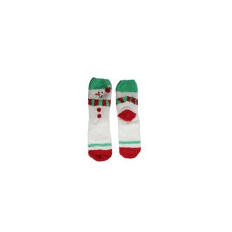 Only Calcetines Acogedores de Mu&ntilde;eco de Nieve Regalo Navide&ntilde;o - Underwear - Mujer - Verde - ONE SIZE