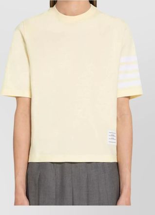 Thom Browne short sleeve jersey t-shirt with four bar stripe