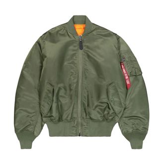 Alpha Industries Groene Nylonjas Ma-1 Stijl - Heren - Bomber jackets - Groen - XS - Nylon - Jassen