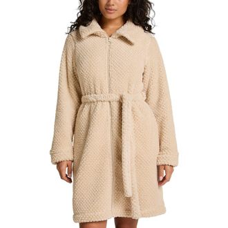 Hunkem&ouml;ller Robe Zip Up Fleece in Whitecap Gray at Nordstrom, Size X-Small