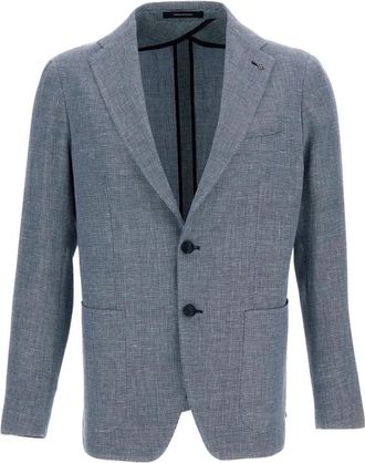 Tagliatore Montecarlo Blazer - Heren - Blazers - Blauw - S - Katoen - Jassen