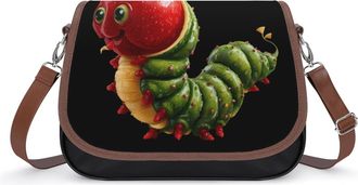 Generic Caterpillar Print Crossbody Bags for Women Shoulder Messenger Bag Purse Handbags