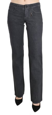 Costume National Grijze Lage Taille Rechte Jeansbroek