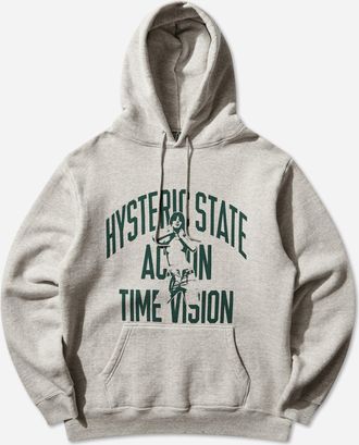 Hysteric Glamour Men s Action Time Vision Hoodie Grey