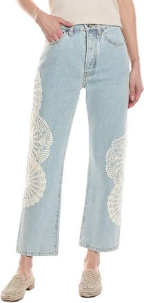 Frame Denim FRAME The Crochet Vertical Wisp Crop Jean