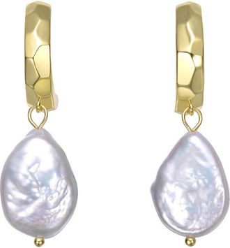 Genevive 14K Pearl Dangle Earrings