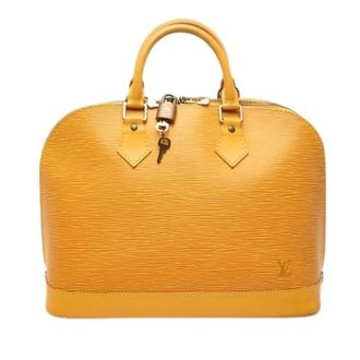 Louis Vuitton Tweedehands leren Louis Vuitton tassen - Dames - Pre-owned - Geel - Maat: ONE Size Leer
